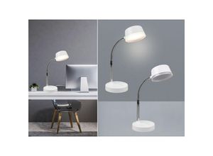 4260768170629 - Meinewunschleuchte - led Schreibtischleuchten 2er set flexibel Kunststoff Weiß 34cm hoch