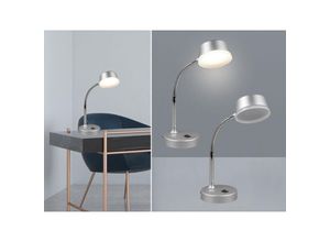 4260768170643 - Meinewunschleuchte - led Schreibtischleuchten 2er set flexibel Kunststoff Titan 34cm hoch