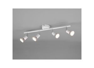 4260768171954 - Meinewunschleuchte - led Deckenstrahler 4 flammig Metall Weiß 50cm breit