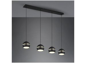 4260768173248 - Leuchten - Große led Balken Pendelleuchte 4-flammig Breite 105cm Schwarz
