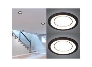 4260768174351 - Trio Leuchten - Runder led Deckeneinbaustrahler 2er Set in Schwarz matt ø 148cm Ring