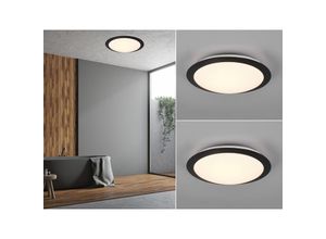 4260768174450 - Leuchten - led Deckenleuchte 2er Set in Schwarz ø 29cm IP44 - Badlampen