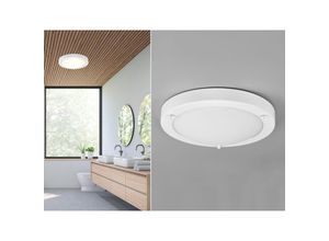 4260768175150 - Leuchten - led Bad Deckenleuchten in Weiß mit Glas Opal Weiß ø 315cm - Badlampen