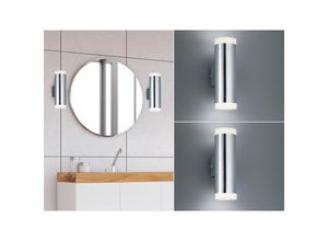 4260768175211 - Meinewunschleuchte - led Badezimmer Wandleuchte 2er Set Up Down in Chrom 166cm - Spiegelleuchte