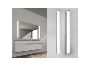 4260768175495 - Leuchten - led Badezimmer Wandleuchten 2er Set in Chrom 80cm - Spiegelleuchte