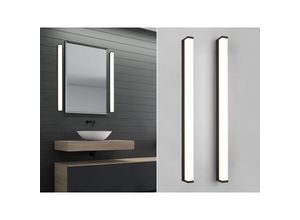 4260768175501 - Leuchten - led Badezimmer Wandleuchten 2er Set in Schwarz 80cm - Spiegelleuchte