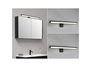 4260768176140 - Leuchten - led Badezimmer Wandleuchten 2er Set in Schwarz Breite 40cm - Spiegelleuchte