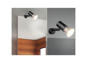 4260768176164 - Leuchten - led Badezimmerlampe dimmbar Schwarz Spiegelklemmleuchte mit schwenkbarem Spot