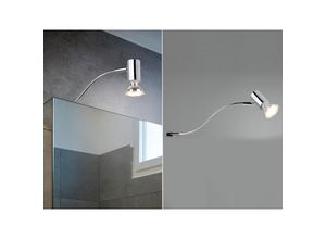 4260768176171 - Meinewunschleuchte - led Badezimmerlampe in Chrom für Spiegelschrank mit schwenkbarem Spot