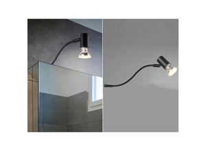 4260768176188 - Leuchten - led Badezimmerlampe in Schwarz für Spiegelschrank mit schwenkbarem Spot