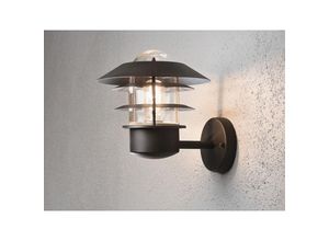 4260768176331 - Stylische LED Außen Wandlaterne stehend Aluminium Schwarz Höhe 24cm