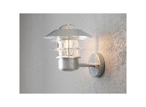 4260768176348 - - Stylische led Außen Wandlaterne stehend Stahl Silber Höhe 24cm