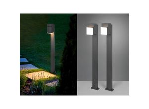 4260768177420 - Leuchten - Schwenkbare led Außen Wegeleuchten - 2er Set Höhe 100cm Anthrazit 4260768177420 - Leuchten - Schwenkbare led Außen Wegeleuchten - 2er Set Höhe 100cm Anthrazit