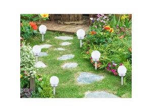 4260768177710 - - led Solarkugeln Garten - 6er set Leuchtkugel ø 10cm mit Erdspieß