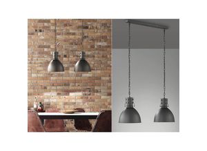 4260768177963 - Meinewunschleuchte - Pendelleuchte Industrial Style 2 flammig in Schwarz mit led dimmbar