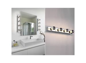 4260768178632 - Leuchten - Retro led Badezimmer Wandleuchte in Chrom 55cm - Spiegelleuchte