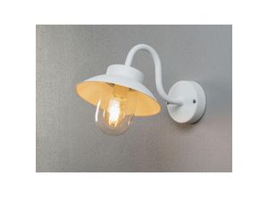 4260768178847 - Meinewunschleuchte - Kleine led Außenwandleuchte aus Aluminium Weiß Höhe 24cm