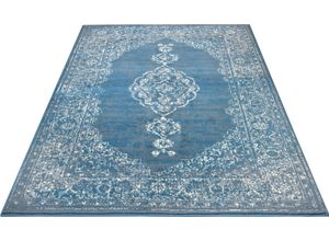 4260770248774 - Teppich HANSE HOME Meridional Teppiche Gr B L 200 cm x 290 cm 9 mm 1 St blau (himmelblau) Esszimmerteppiche Orientalisch Orient Kurzflor Wohnzimmer Schlafzimmer Vintage