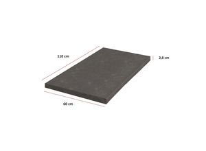 4262354970446 - Küchen Arbeitsplatte Metallic Brown 110 cm 28 mm Bianca Grey Rose Küchenzeile