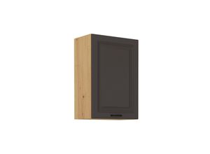 4262354970729 - Hängeschrank 50 cm Stilo Grau + Eiche Artisan Küchenzeile Küchenblock Küche