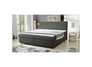 4262354970941 - Küchen Preisbombe - Boxspringbett 180x200 Hotelbett Bonellfederkern Bett mit Topper Paxos 5 grau