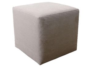 4262354973478 - Küchen Preisbombe - Kubus i Sitzwürfel Hocker Sitzhocker 45x45x45 cm Cordstoff beige