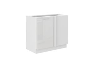4262354974697 - Lara Eckunterschrank 105 cm Weiß Hochglanz Küchenzeile Küchenblock Küche 4262354974697 - Lara Eckunterschrank 105 cm Weiß Hochglanz Küchenzeile Küchenblock Küche