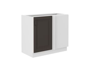 4262354976646 - Eckschrank 105cm Stilo Grau Küchenzeile Küchenblock Küche Landhaus Einbauküche