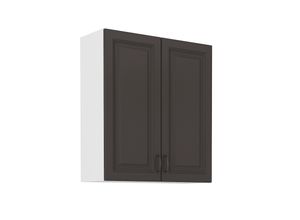 4262354976868 - Hängeschrank 80 cm Stilo Grau Küchenzeile Küchenblock Küche Landhaus Höhe 90 cm