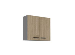 4262354978312 - Küche SCANDI Hängeschrank 80 cm Fischgrät Küchenzeile Küchenblock Einbauküche