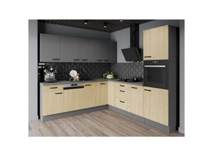 4262354979678 - Winkelküche SCANDI + NESSA 250x250 Fischgrät Optik Küchenzeile Einbauküche Küche