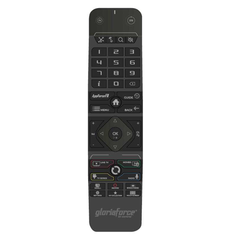 4262356490256 - GloriaForce RTX Bluetooth Fernbedienung mit TV-Steuerung für RTX - Duo Quattro Uno  Zero