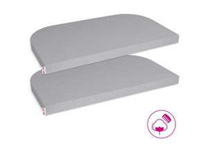 4262356531645 - Babybay Jersey Spannbetttuch Deluxe Doppelpack passend für Modell Boxspring xxl grau