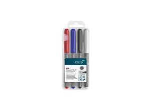 4262357551611 - PICA Classic Permanent Pen 4er Set 534 04 Medium schwarz rot blau weiß