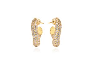 4262361291893 - Paar Ohrstecker FILIPPA FIRENZE Sparkling GIGI Ohrringe Gr Edelstahl goldfarben Damen mit Vergoldung