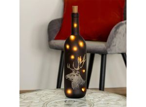 4262365495624 - - XL-LED-Deko-Flasche Elch H37cm-M76933