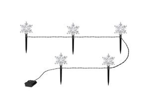 4262365496676 - 5er Set LED-Gartenleuchtstäbe Schneeflocke-D76479