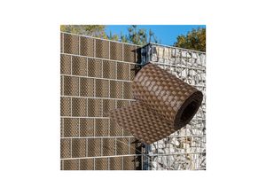 4262366136199 - NYVI Polyrattan Sichtschutzstreifen Privafence 255 x 19 cm - Sichtschutz für Doppelstabmatten Zaun FarbeBraun Anzahl5 4262366136199 - NYVI Polyrattan Sichtschutzstreifen Privafence 255 x 19 cm - Sichtschutz für Doppelstabmatten Zaun FarbeBraun Anzahl5