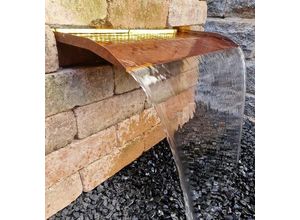 4262366350021 - Jürgen Bocker - Gartenambiente Wasserfall Wasserfall 45cm langer Auslauf Cortens