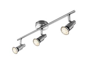 4262366752900 - Led Deckenleuchte Deckenlampe Dreh- und schwenkbar 3W GU10 IP20 Metall Warmweiß für Küche Wohnzimmer Schlafzimmer 3-flammig - Impts