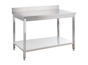 4262367482134 - Gastrohero - Edelstahl Arbeitstisch Basic 14x6 mit Grundboden und Aufkantung Gastronomiebedarf 4262367482134 - Gastrohero - Edelstahl Arbeitstisch Basic 14x6 mit Grundboden und Aufkantung Gastronomiebedarf