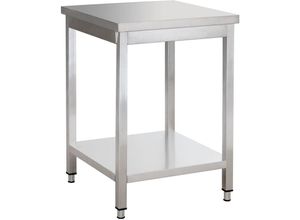 4262367482615 - Gastrohero - Edelstahl Arbeitstisch Basic 7x7 mit Grundboden Gastronomiebedarf