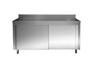 4262367483896 - Edelstahl-Arbeitsschrank eco 20x6 mit Aufkantung Gastronomiebedarf - Gastrohero