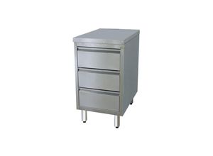 4262367484336 - Gastrohero - Edelstahl-Schubladenschrank eco 3er Einheit 700 Gastronomiebedarf