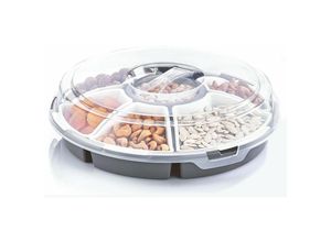 4262371530050 - Spetebo - Transport Servierset mit 6 Schalen - 33 cm - Snack Dip Tapas Teller Servier Box mit Deckel