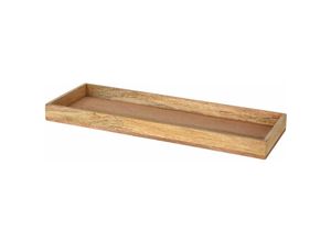 4262371530395 - Spetebo - Mango Holz Kerzentablett eckig - 50 x 18 cm - Deko Servierschale Advenzkranz Kerzen Tablett massiv rechteckig