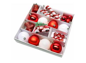 4262371530937 - Spetebo - Kunststoff Christbaum Schmuck Set - 30 Teile - Weihnachtsbaum Deko Kugeln Anhänger