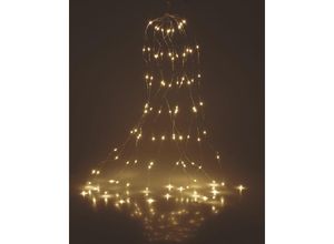 4262371531408 - Spetebo - Draht Lichterkette warm weiß - 40 led - Weihnachten Deko Beleuchtung mit Timer Batterie betrieben für Außen