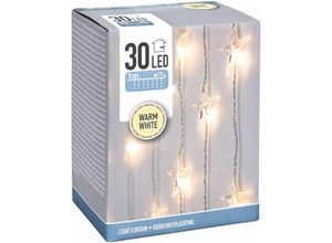 4262371531613 - Spetebo - led Sternen Lichtervorhang warm weiß - 100 cm - Weihnachten Fenster Deko Lichterkette Innen