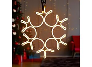 4262371531859 - Spetebo - Weihnachts Silhouette Schneeflocke mit 384 led in warm weiß beleuchtet - für den Außenbereich geeignet